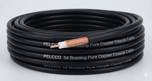 Coaxial Cable PELCCO 64 Braiding Pure Copper Coaxial Cable — view 1