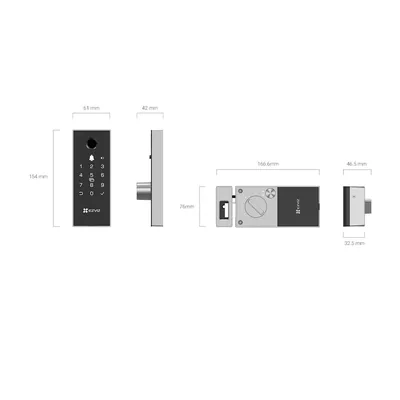 EZVIZ DL03 Pro Smart Rim Lock