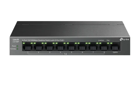 TP-Link LS109P 8-Port Fast Ethernet PoE Switch
